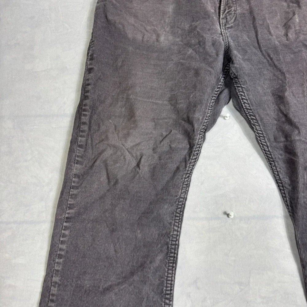 Banana Republic Mens Corduroy Pants Gray Slim‎ Fit Straight Leg Size 36x30